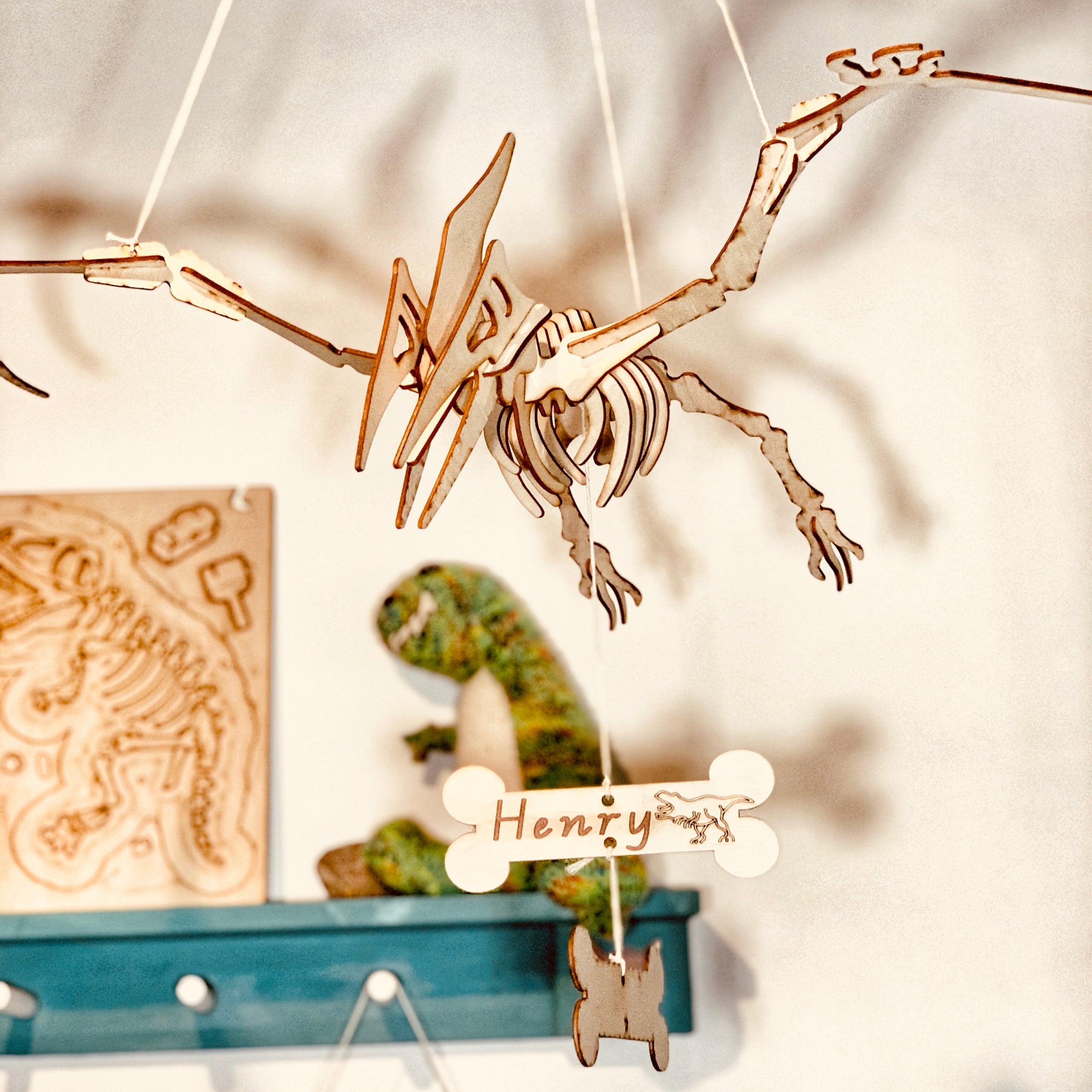 Personalised Pterodactyl Pack Build your own personalised wood dinosaur skeleton