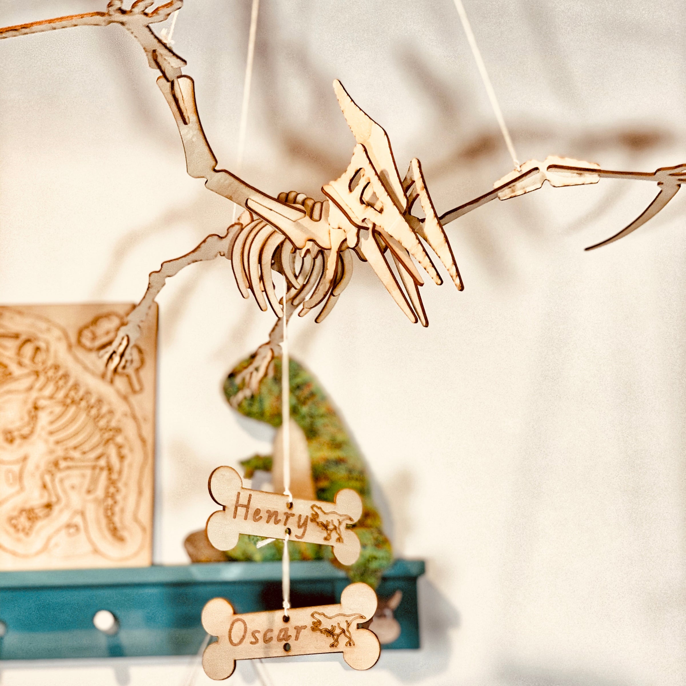 Wooden dinosaur skeleton store