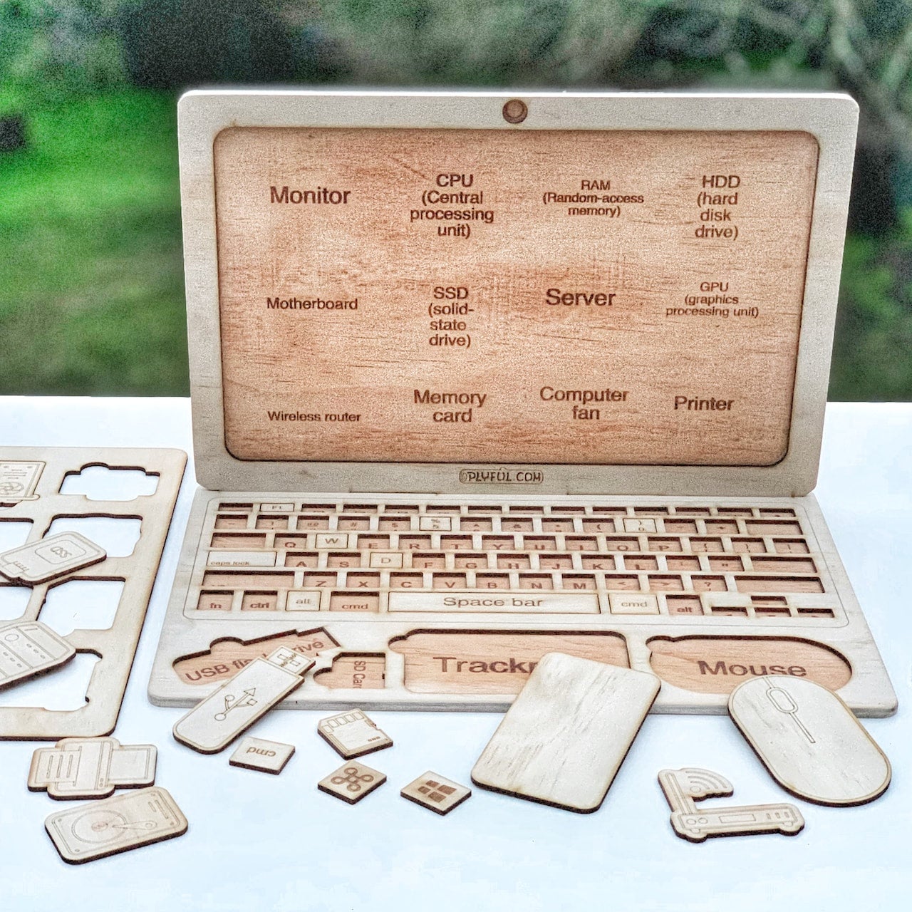 My First wooden Laptop plywood.toys Sustainable Wooden Toys
